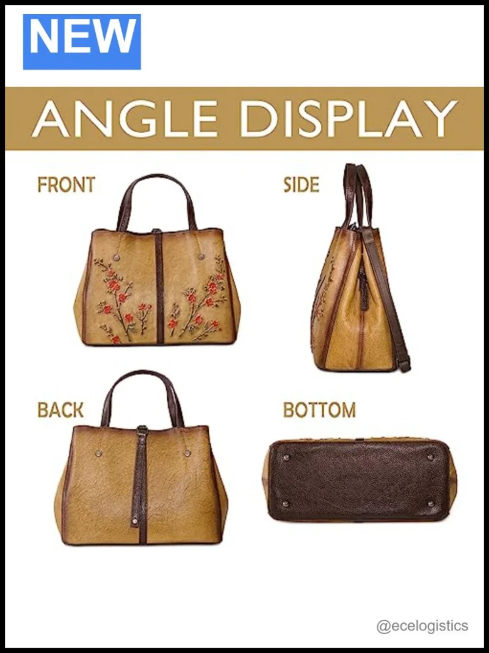 Genuine Leather Vintage Crossbody Bag & Wallet Set with RFID Blocking